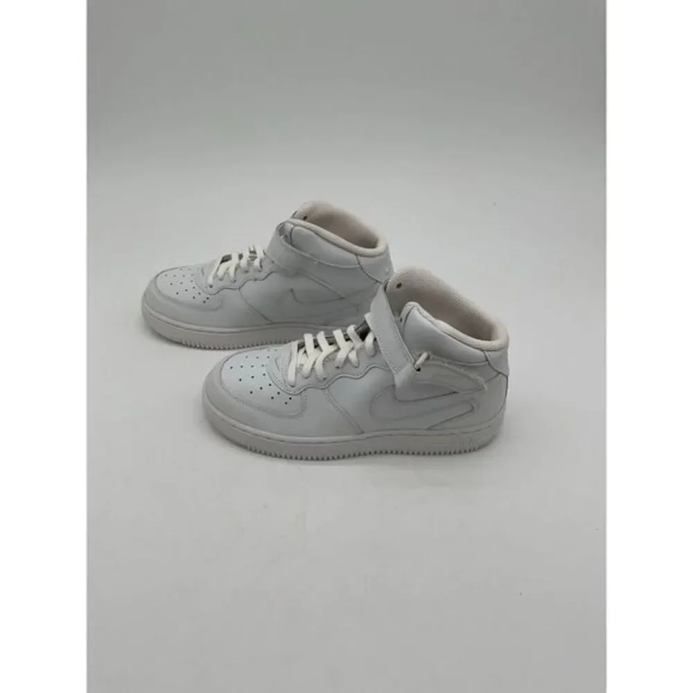 New Nike Air Force 1‎ Mid White/White 2.5Y/ 4 Women's